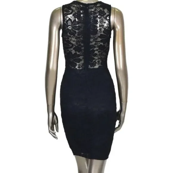 Black Lace Mini Dress - Picture 2 of 6